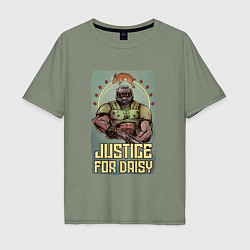 Мужская футболка оверсайз JUSTICE FOR DAISY DOOM