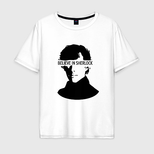 Мужская футболка оверсайз Шерлок 2023 / Белый – фото 1