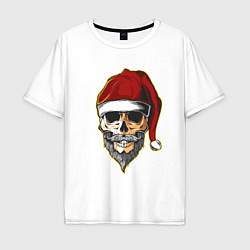 Мужская футболка оверсайз Santa Skull