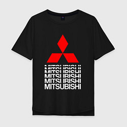 Мужская футболка оверсайз MITSUBISHI МИЦУБИСИ МИТСУБИСИ МИЦУБИШИ LOGO STYLE