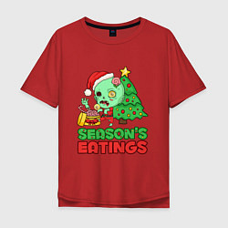 Мужская футболка оверсайз Christmas Zombie