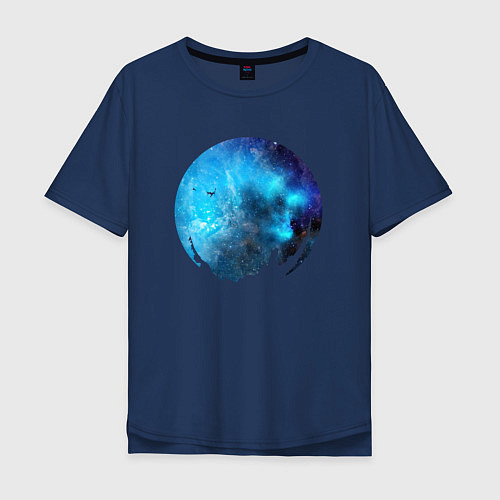 Мужская футболка оверсайз КОСМОС 2024 / Тёмно-синий – фото 1