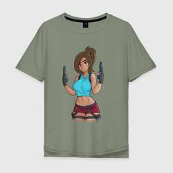 Мужская футболка оверсайз Lara Croft Tomb Raider