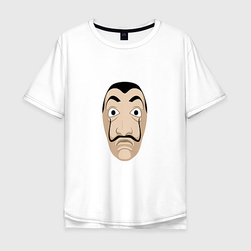 Мужская футболка оверсайз Dali Face / Белый – фото 1