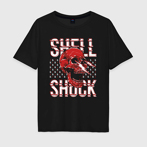 Мужская футболка оверсайз SHLSHK Skull Collection / Черный – фото 1