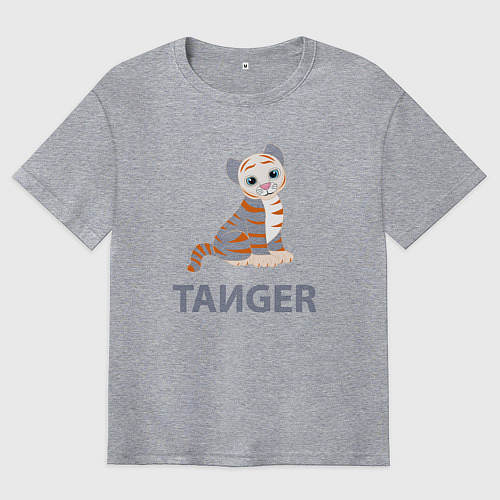 Мужская футболка оверсайз ТАЙGER / Меланж – фото 1
