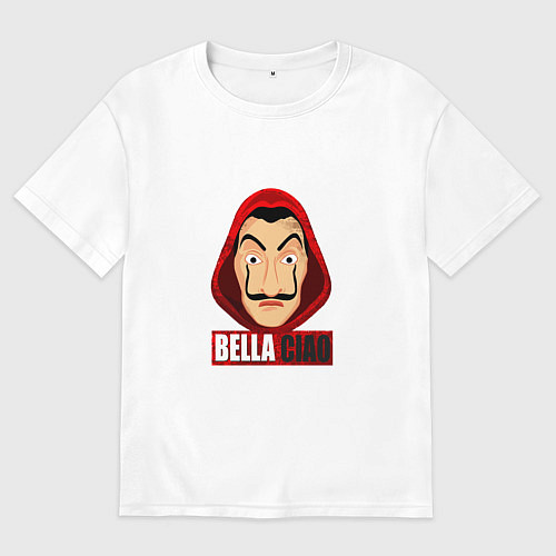 Мужская футболка оверсайз Белла Чао / Белый – фото 1