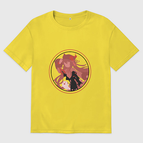 Мужская футболка оверсайз Ху ТаоHu Tao Genshin Impact / Желтый – фото 1