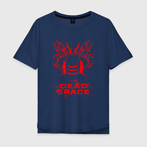 Мужская футболка оверсайз DEAD SPACE АЙЗЕК КЛАРК / Тёмно-синий – фото 1