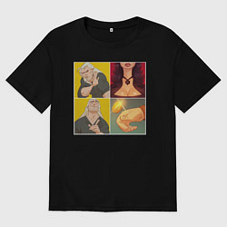 Футболка оверсайз мужская Ведьмаку Заплатите Чеканной Монетой, цвет: черный