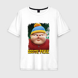 Футболка оверсайз мужская Eric Cartman 3D South Park, цвет: белый