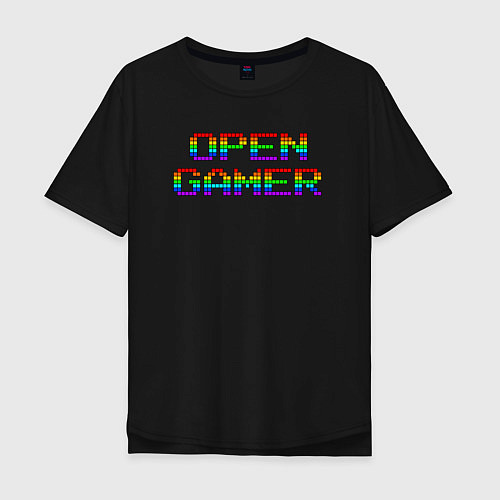 Мужская футболка оверсайз Open Gamer / Черный – фото 1