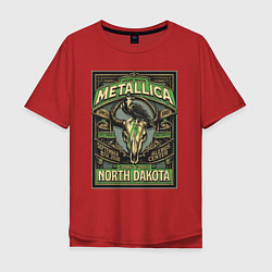 Мужская футболка оверсайз Metallica - North Dakota playbill