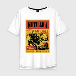 Футболка оверсайз мужская Metallica - Iowa speedway playbill, цвет: белый