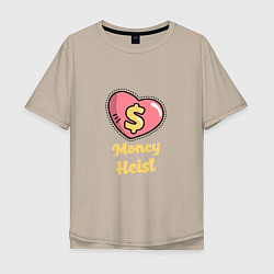 Мужская футболка оверсайз Money Heist Heart