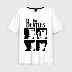 Футболка оверсайз мужская The Beatles - legendary group!, цвет: белый