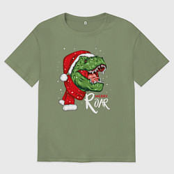 Футболка оверсайз мужская T-rex Merry Roar, цвет: авокадо