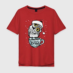 Мужская футболка оверсайз X-mas Owl