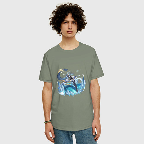 Мужская футболка оверсайз Ледяная королева Эола / Авокадо – фото 3