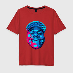 Футболка оверсайз мужская DaBaby Art, цвет: красный