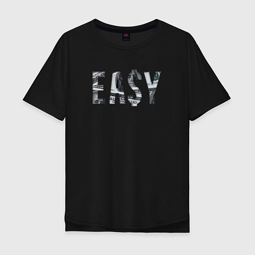 Мужская футболка оверсайз EASY! / Черный – фото 1