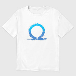 Футболка оверсайз мужская CBVDJK СИМВОЛ КРАТОСА, БОГ ВОЙНЫ, цвет: белый