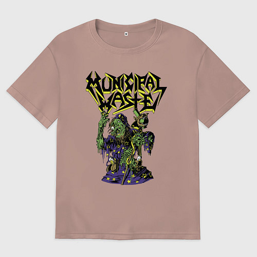 Мужская футболка оверсайз Municipal Waste - a witchs Dream / Пыльно-розовый – фото 1
