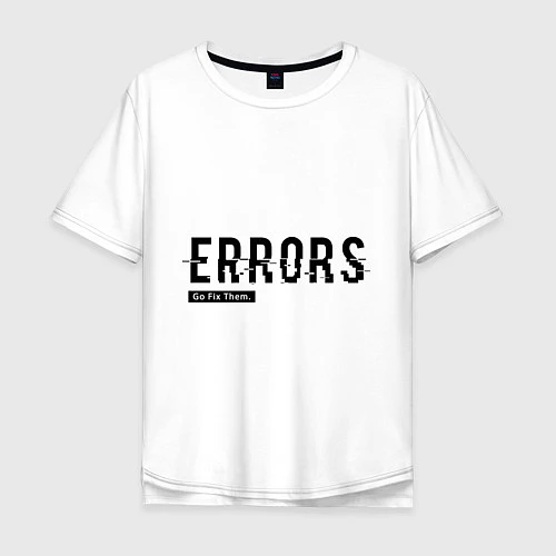 Мужская футболка оверсайз Watch Dogs: Error / Белый – фото 1