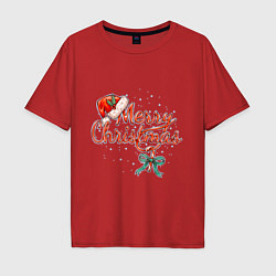 Мужская футболка оверсайз Merry Christmas 2022