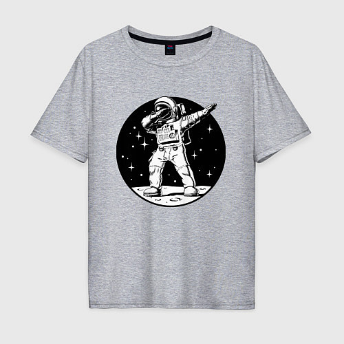 Мужская футболка оверсайз Space Dab / Меланж – фото 1