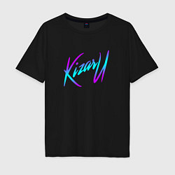 Мужская футболка оверсайз КИЗАРУ НЕОН ЛОГО KIZARU NEON LOGO