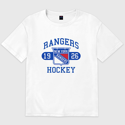 Мужская футболка оверсайз Нью Йорк Рейнджерс, New York Rangers / Белый – фото 1