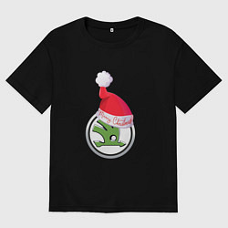 Мужская футболка оверсайз Skoda Merry Christmas