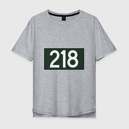 Мужская футболка оверсайз 218 Игрок / Меланж – фото 1