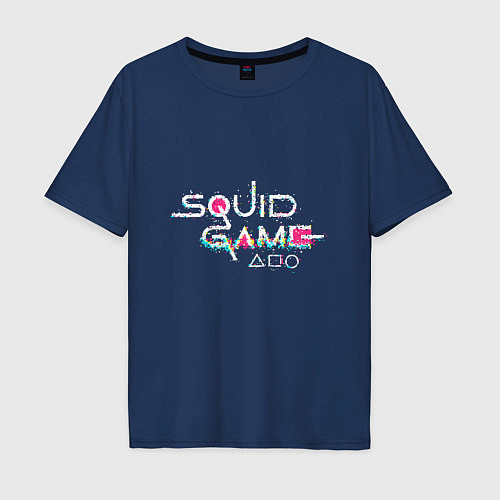 Мужская футболка оверсайз Squid Style / Тёмно-синий – фото 1