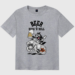 Мужская футболка оверсайз Beer & RocknRoll
