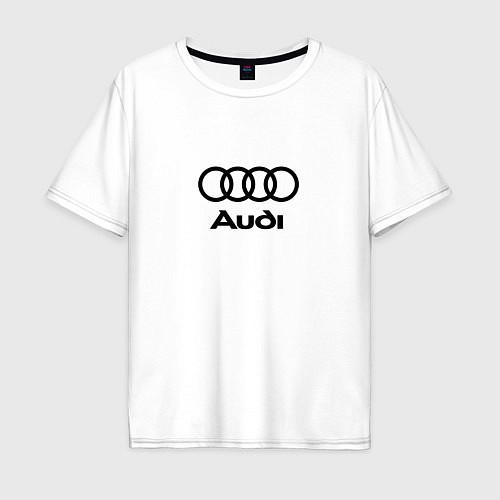 Мужская футболка оверсайз Audi / Белый – фото 1