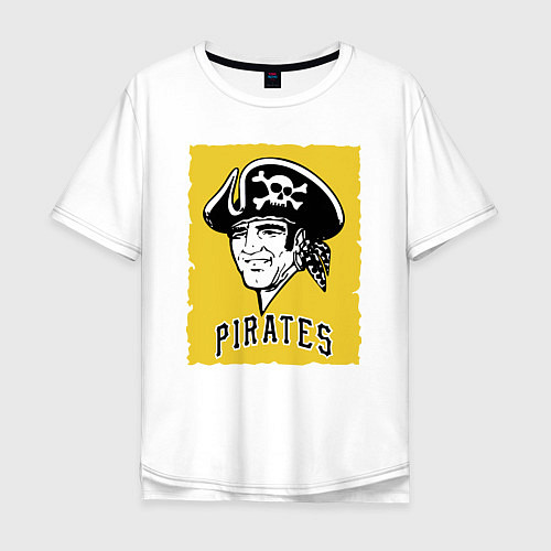 Мужская футболка оверсайз Pittsburgh Pirates baseball / Белый – фото 1