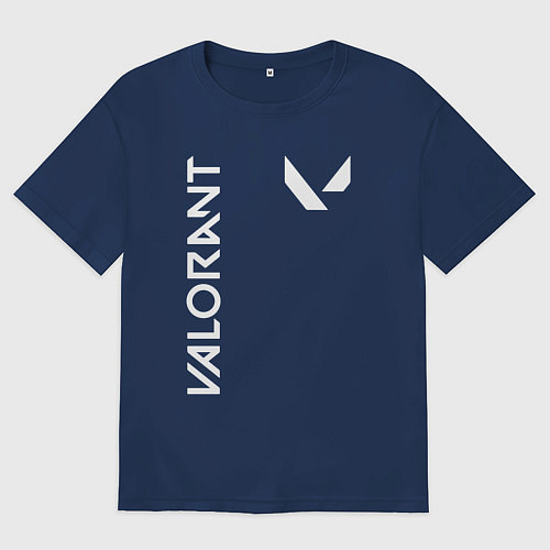 Мужская футболка оверсайз Valorant - Logo / Тёмно-синий – фото 1