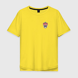 Футболка оверсайз мужская ФК ХИМКИ большой логотип на спине, цвет: желтый