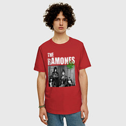 Футболка оверсайз мужская The Ramones Рамоунз, цвет: красный — фото 2
