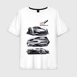 Мужская футболка оверсайз Audi motorsport concept sketch