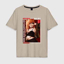 Мужская футболка оверсайз Аска Asuka, Евангелион Evangelion