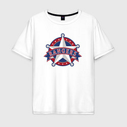 Футболка оверсайз мужская Texas Rangers -baseball team, цвет: белый