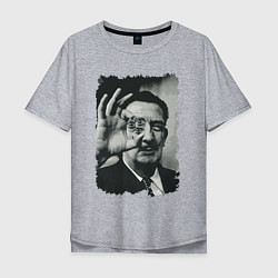 Мужская футболка оверсайз Salvador Dali - crazy face
