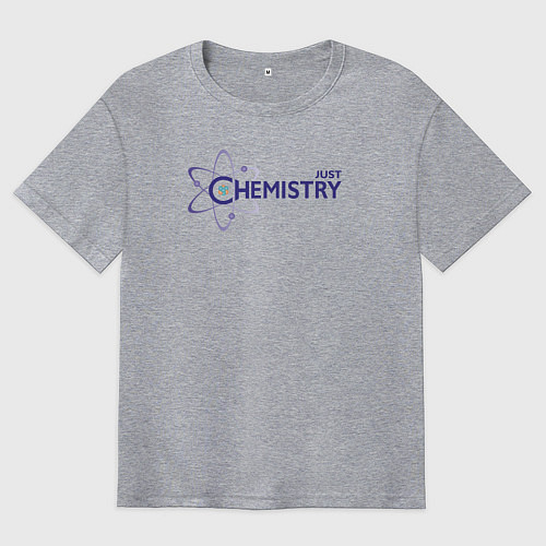 Мужская футболка оверсайз Химия - будущее человечества / Меланж – фото 1