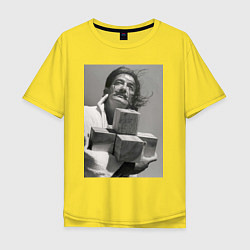 Футболка оверсайз мужская Salvador Dali & cross, цвет: желтый