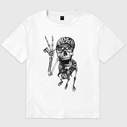 Мужская футболка оверсайз Skeleton dude
