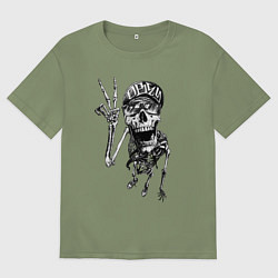 Мужская футболка оверсайз Skeleton dude
