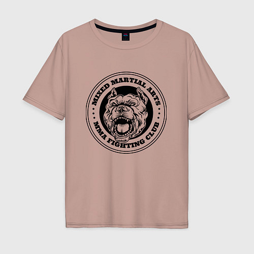 Мужская футболка оверсайз Cмешанные боевые искусства / Пыльно-розовый – фото 1